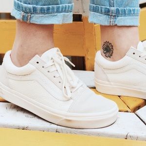 vans old skool woven check marshmallow